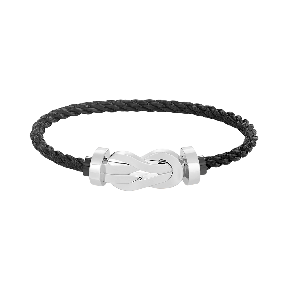 ??Loco?¡¥CHANCE LARGE 8 FIGURE BUCKLE NO DIAMOND BRACELET SILVER