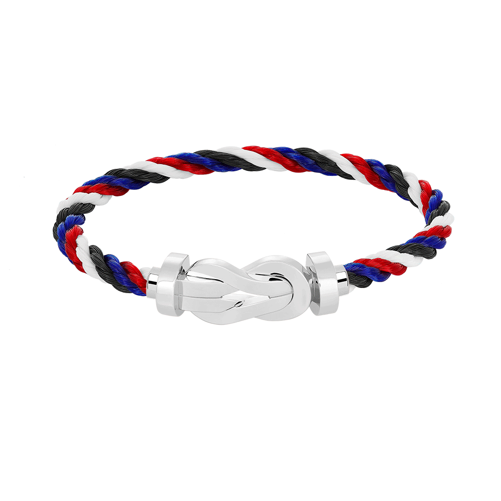 ??Loco?¡¥CHANCE LARGE 8 FIGURE BUCKLE NO DIAMOND BRACELET SILVER
