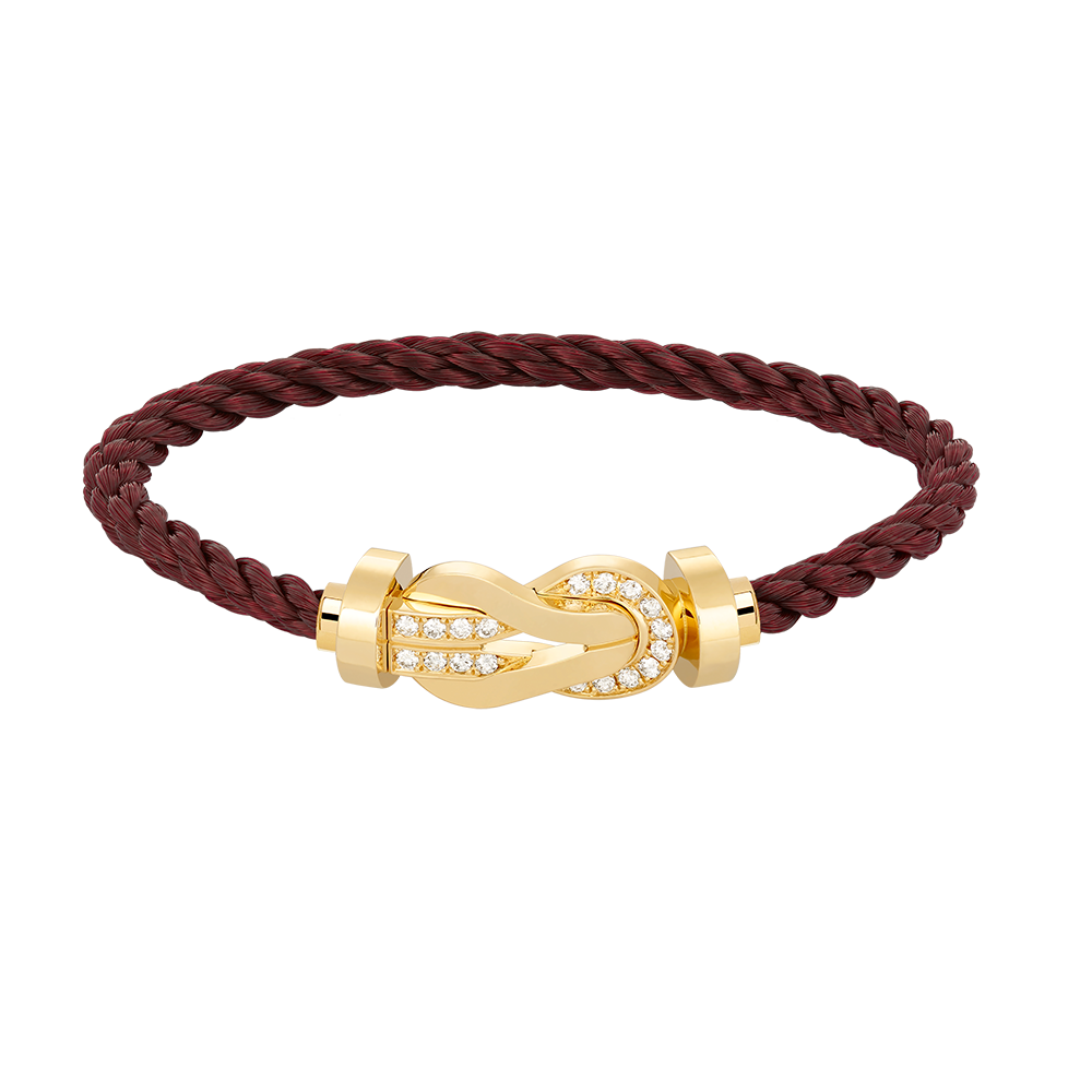 ??Loco?¡¥CHANCE LARGE 8 FIGURE BUCKLE HALF DIAMOND BRACELET GOLD
