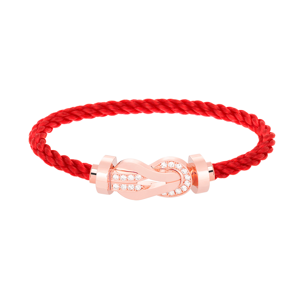 ??Loco?¡¥CHANCE LARGE 8 FIGURE BUCKLE HALF DIAMOND BRACELET ROSE GOLD