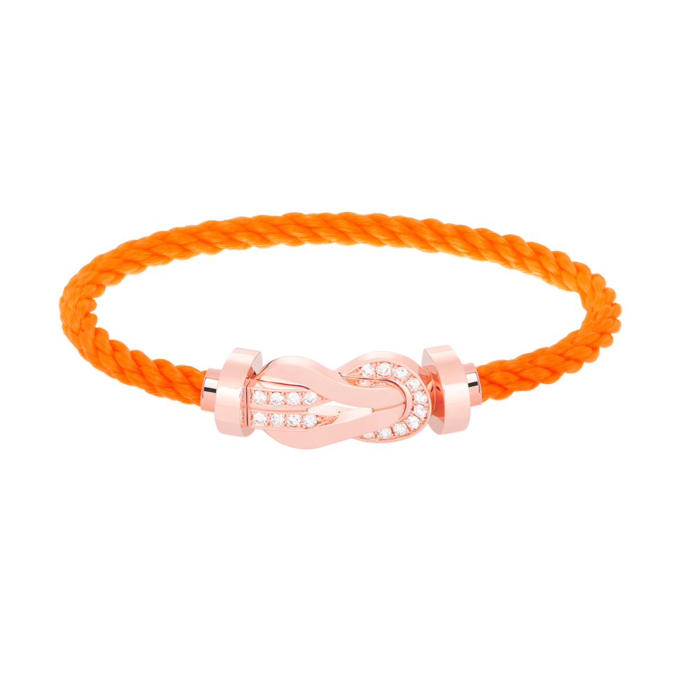 ??Loco?¡¥CHANCE LARGE 8 FIGURE BUCKLE HALF DIAMOND BRACELET ROSE GOLD