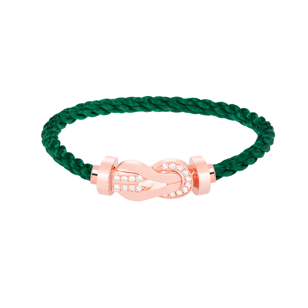 ??Loco?¡¥CHANCE LARGE 8 FIGURE BUCKLE HALF DIAMOND BRACELET ROSE GOLD