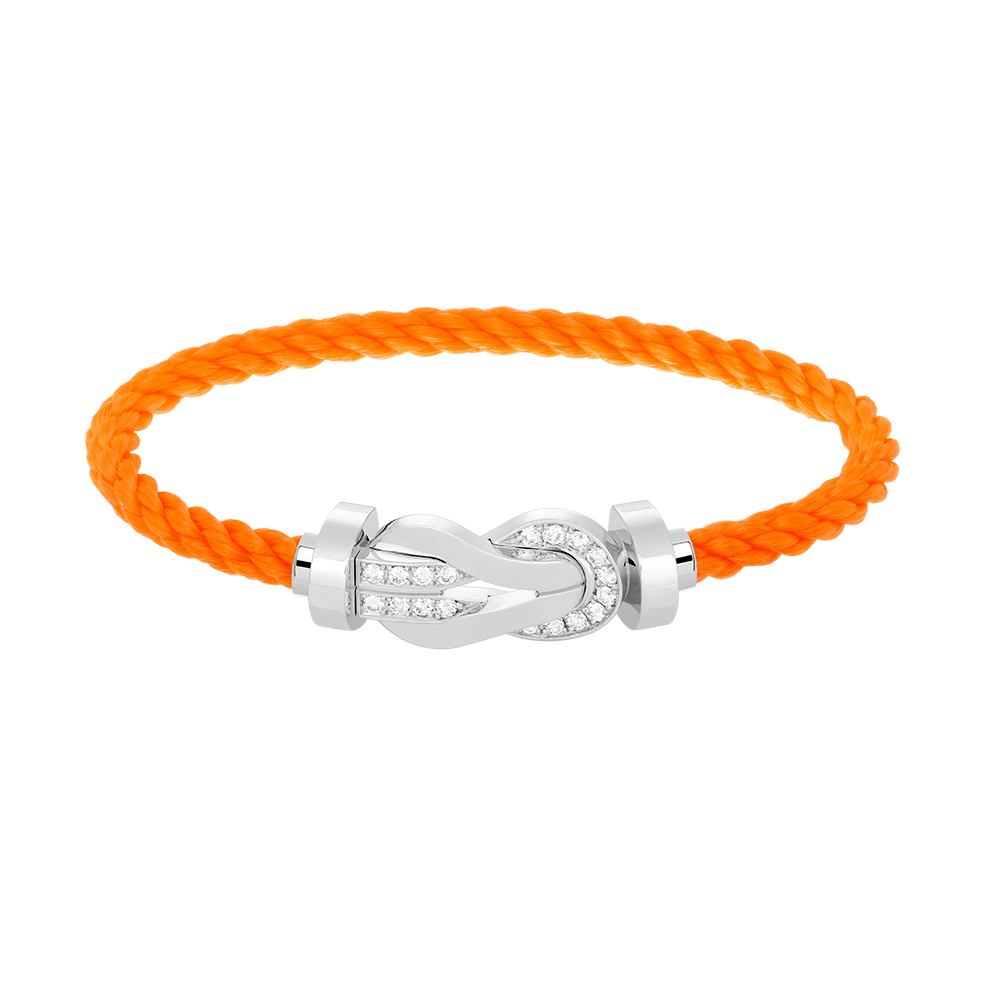 ??Loco?¡¥CHANCE LARGE 8 FIGURE BUCKLE HALF DIAMOND BRACELET SILVER