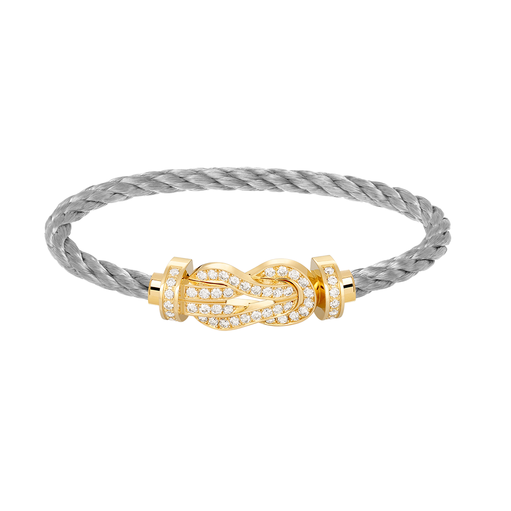 ??Loco?¡¥CHANCE LARGE 8 FIGURE BUCKLE FULLDIAMOND BRACELET GOLD