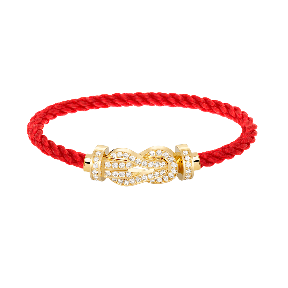 ??Loco?¡¥CHANCE LARGE 8 FIGURE BUCKLE FULLDIAMOND BRACELET GOLD