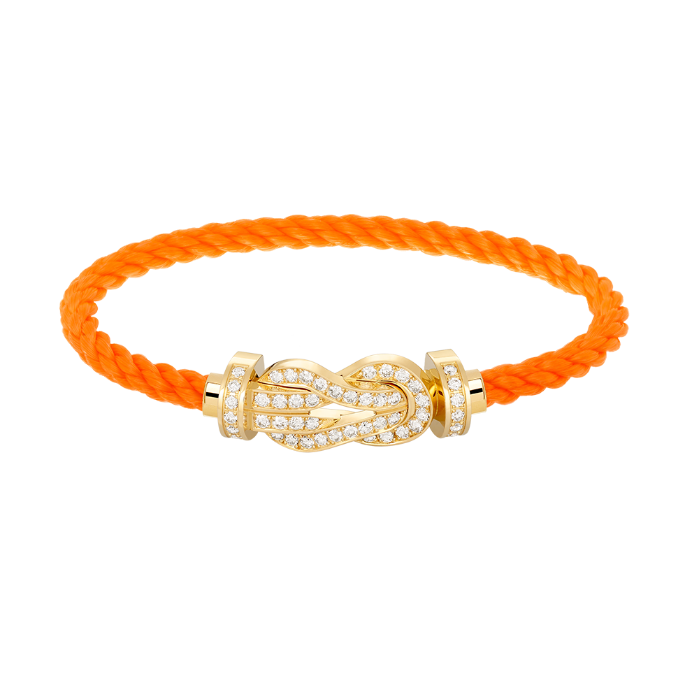 ??Loco?¡¥CHANCE LARGE 8 FIGURE BUCKLE FULLDIAMOND BRACELET GOLD