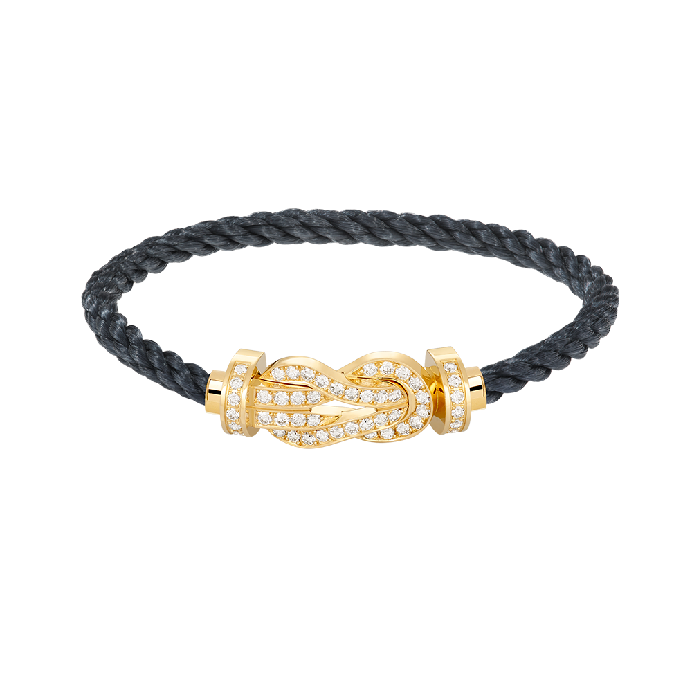 ??Loco?¡¥CHANCE LARGE 8 FIGURE BUCKLE FULLDIAMOND BRACELET GOLD