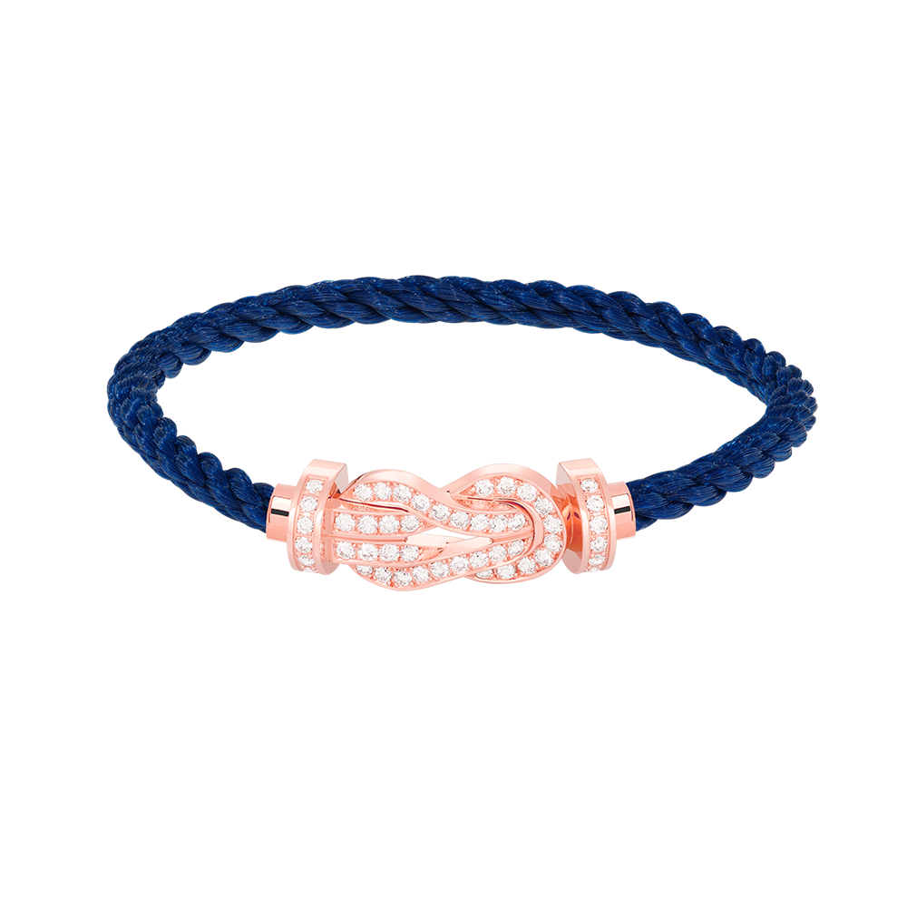 ??Loco?¡¥CHANCE LARGE 8 FIGURE BUCKLE FULL DIAMOND BRACELET ROSE GOLD