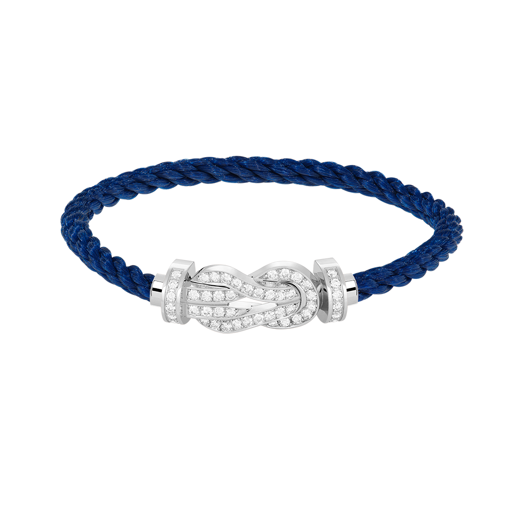 ??Loco?¡¥CHANCE LARGE 8 FIGURE BUCKLE FULL DIAMOND BRACELET SILVER