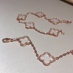 [Loco]New CLOVER 5 MOTIF ROCK CRYSTAL BRACELET
