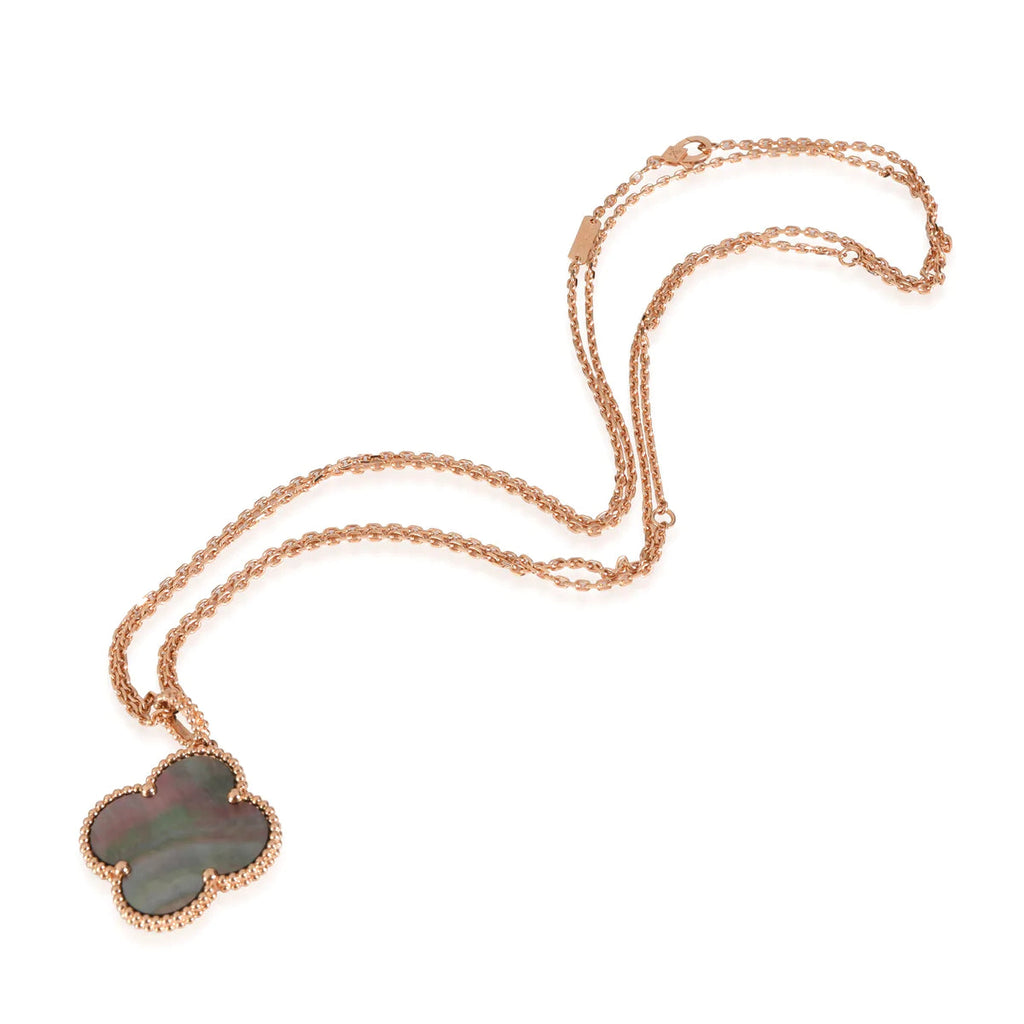 ??Loco?¡¥CLOVER 25MM GOLD DARK MOP BIG CLOVER NECKLACE