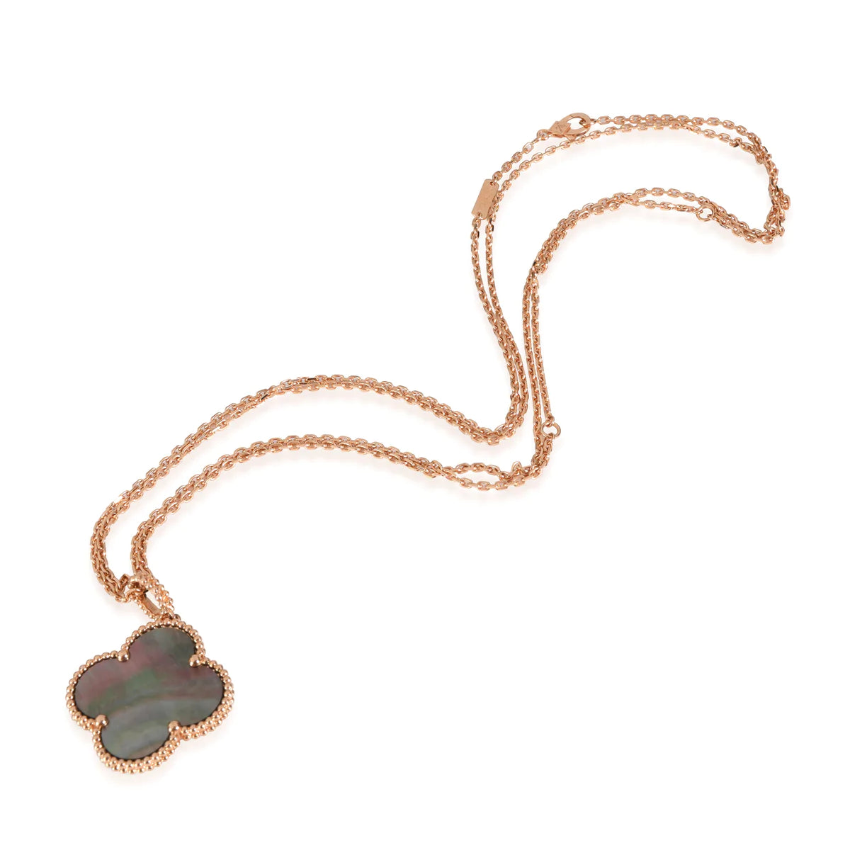 ??Loco?¡¥CLOVER 25MM GOLD DARK MOP BIG CLOVER NECKLACE