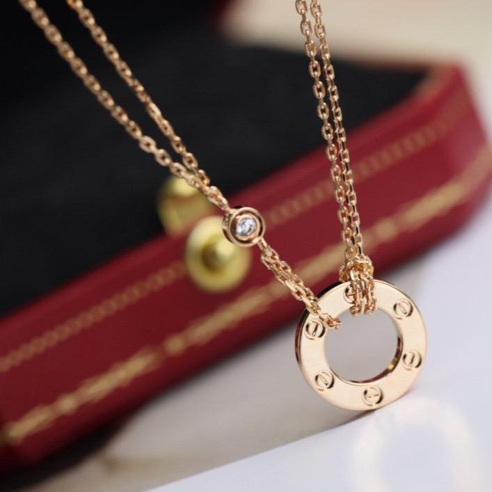 ??Loco?¡¥LOVE NECKLACE ADJUSTABLE ROSE GOLD 2 DIAMOND