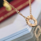??Loco?¡¥LOVE NECKLACE ADJUSTABLE ROSE GOLD 2 DIAMOND