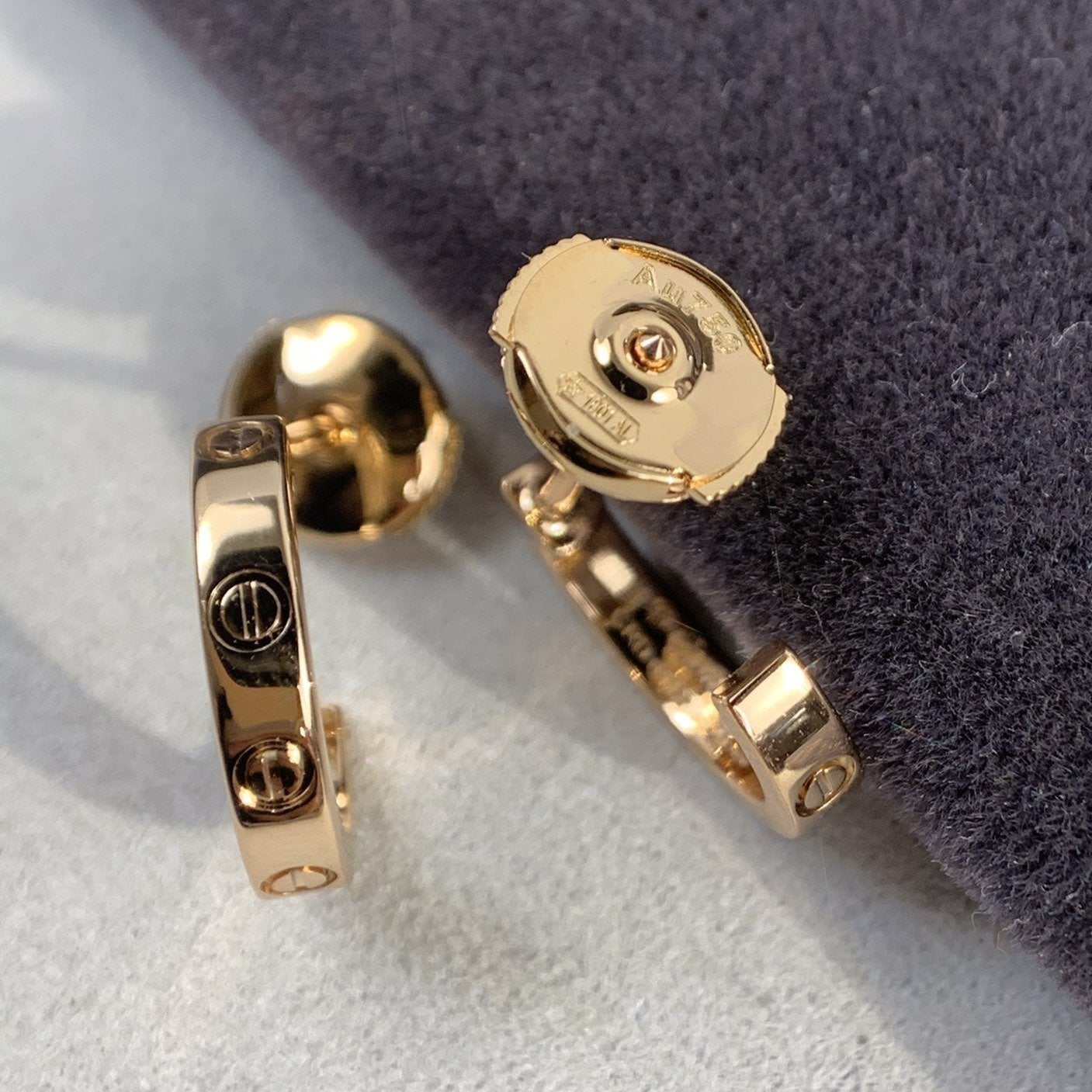??Loco?¡¥LOVE EARRINGS 2.65MM PINK GOLD