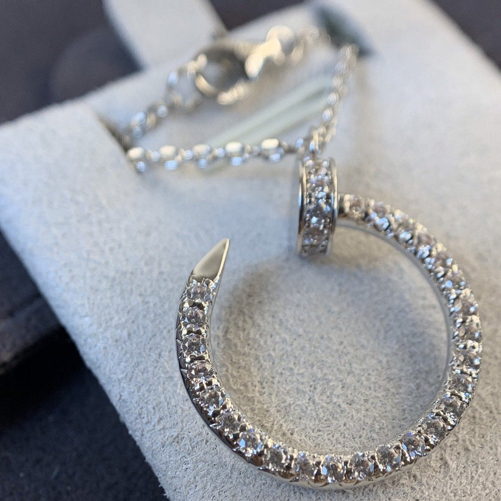 ??Loco?¡¥JUSTE NECKLACE SILVER DIAMONDS