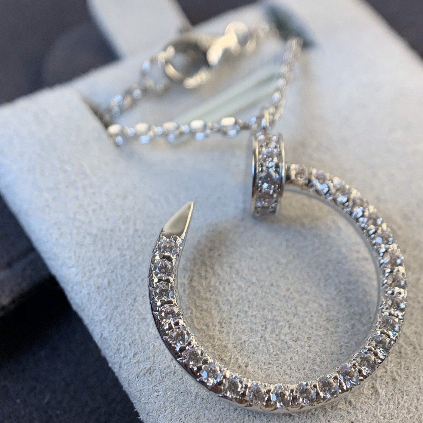 ??Loco?¡¥JUSTE NECKLACE SILVER DIAMONDS