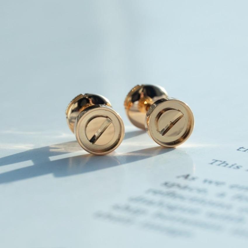 ??Loco?¡¥LOVE EARRINGS PINK GOLD 10MM