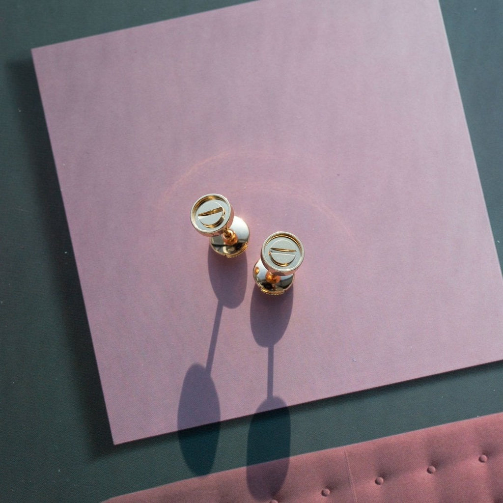 ??Loco?¡¥LOVE EARRINGS PINK GOLD 10MM