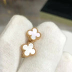 ??Loco?¡¥CLOVER MINI 9.5MM WHITE MOP EARRINGS