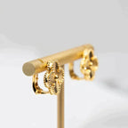??Loco?¡¥CLOVER MEDIUM 1 MOTIFS LASER EARRINGS