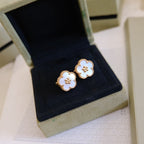 ??Loco?¡¥LUCKY PINK GOLD WHITE MOP EARRINGS