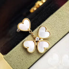 ??Loco?¡¥CLOVER SWEET WHITE MOP EARRINGS