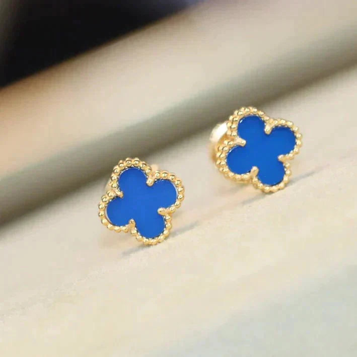 ??Loco?¡¥CLOVER MINI 9.5MM TURQUOISE EARRINGS