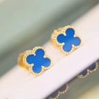 ??Loco?¡¥CLOVER MINI 9.5MM TURQUOISE EARRINGS