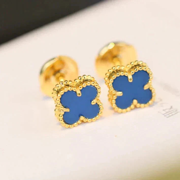 ??Loco?¡¥CLOVER MINI 9.5MM TURQUOISE EARRINGS