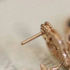 ??Loco?¡¥CLOVER MEDIUM 1 MOTIFS FUll DIAMOND EARRINGS