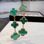??Loco?¡¥CLOVER MALACHITE 3 MOTIFS GOLD