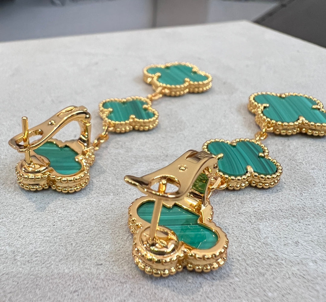 ??Loco?¡¥CLOVER MALACHITE 3 MOTIFS GOLD