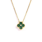 ??Loco?¡¥CLOVER 15MM DIAMOND TURQUOISE NECKLACE