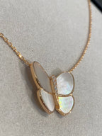 ??Loco?¡¥BUTTERFLY GOLD MOP DIAMOND NECKLACE