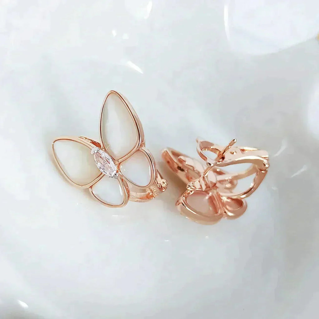 ??Loco?¡¥BUTTERFLY MOP DIAMOND EARRINGS