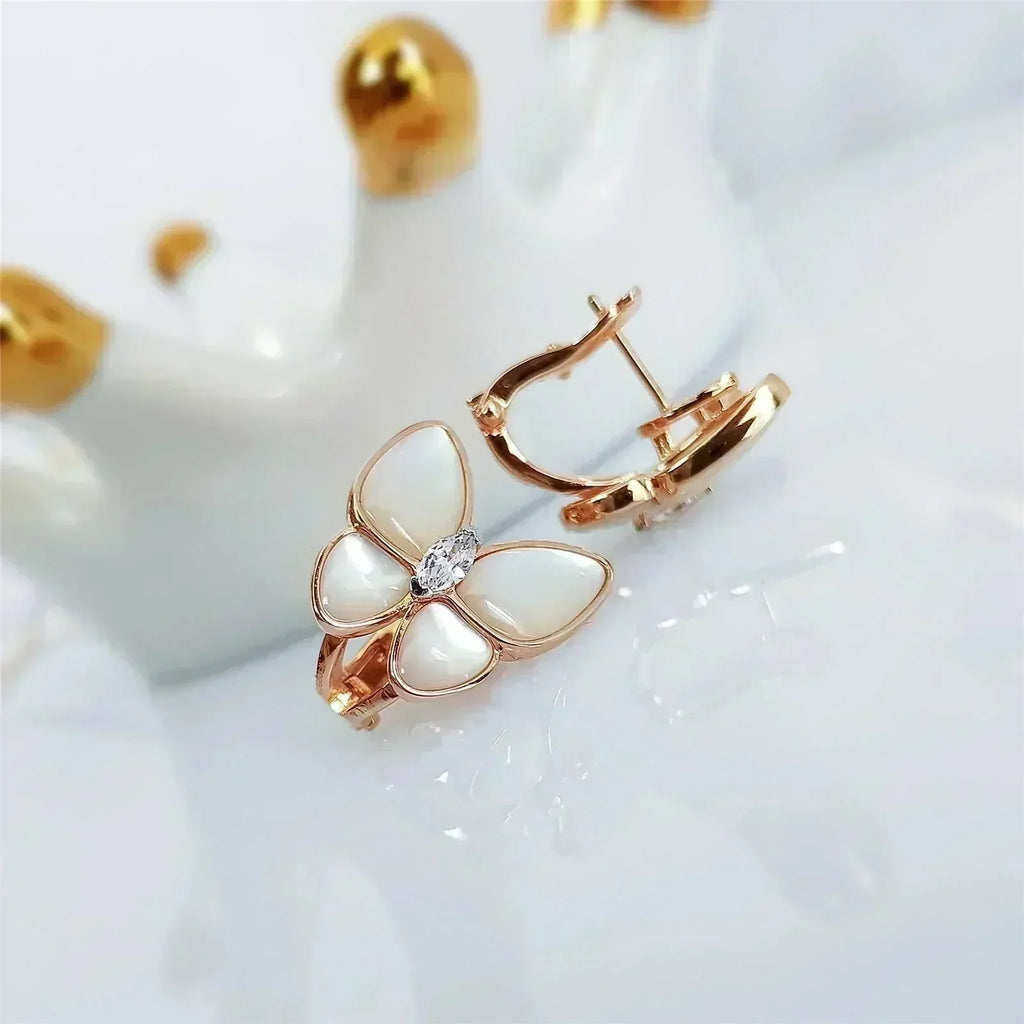 ??Loco?¡¥BUTTERFLY MOP DIAMOND EARRINGS