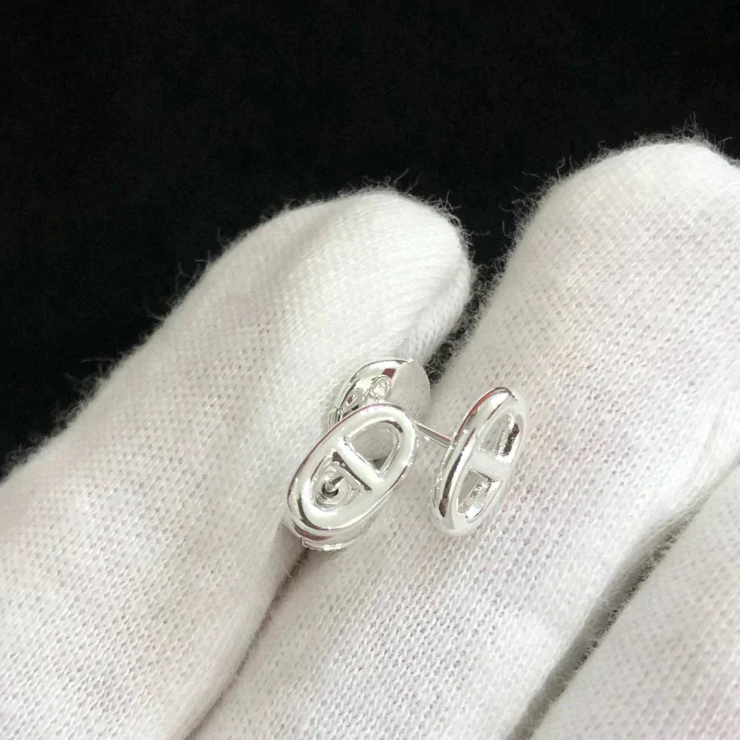 ??Loco?¡¥CHAINE SMALL EARRINGS GOLD AND SILVER