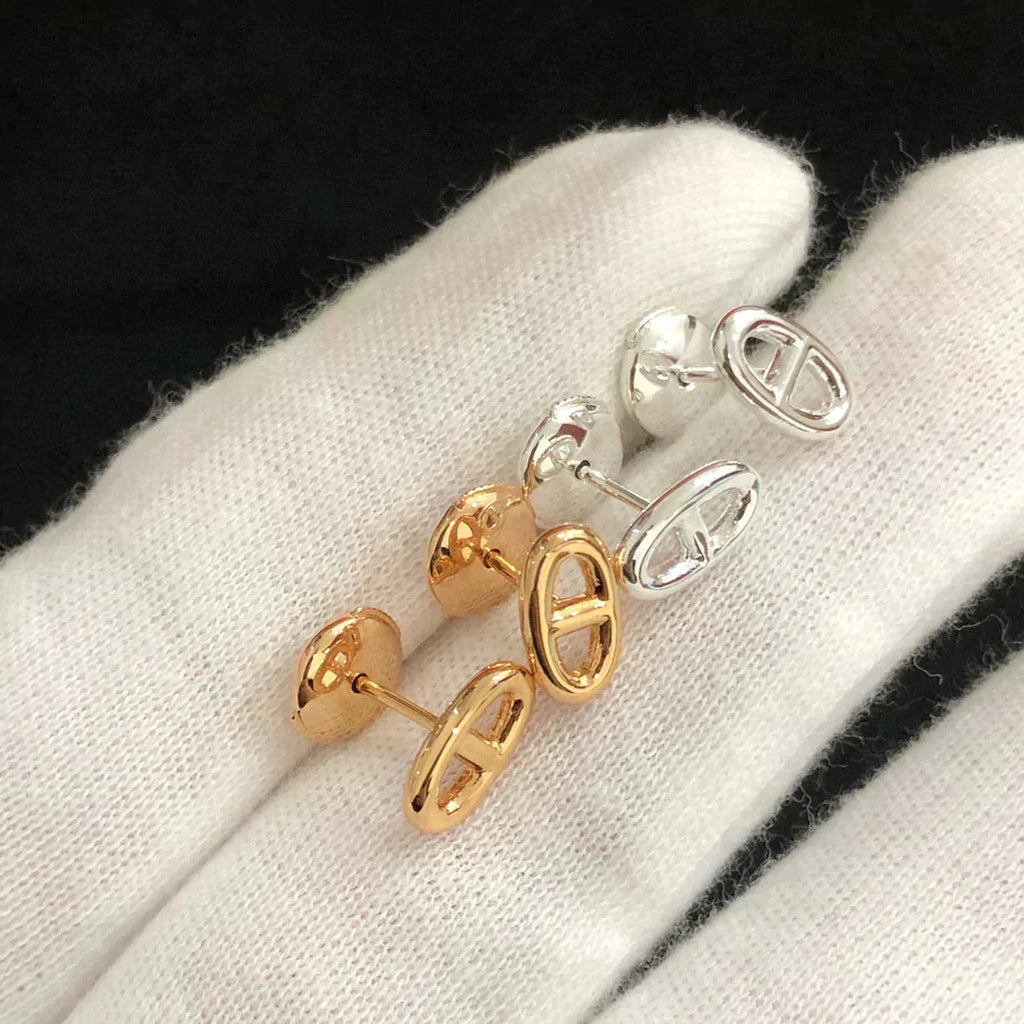 ??Loco?¡¥CHAINE SMALL EARRINGS GOLD AND SILVER
