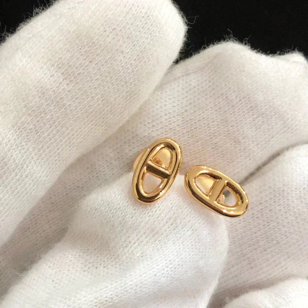 ??Loco?¡¥CHAINE SMALL EARRINGS GOLD AND SILVER