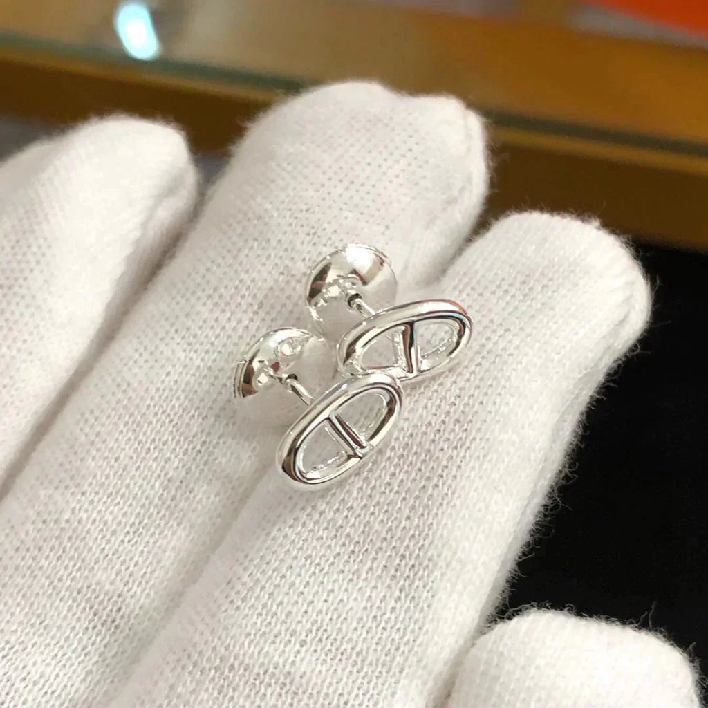 ??Loco?¡¥CHAINE SMALL EARRINGS GOLD AND SILVER