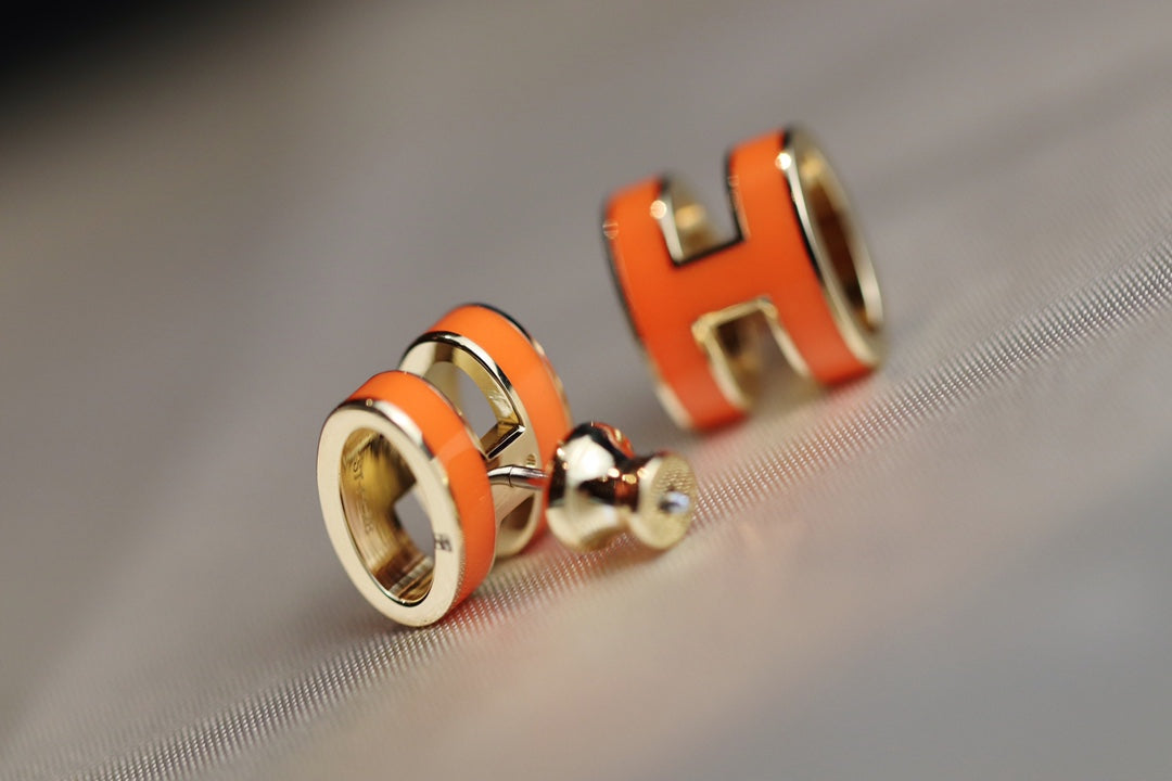 ??Loco?¡¥MINI POP H EARRINGS ORANGE