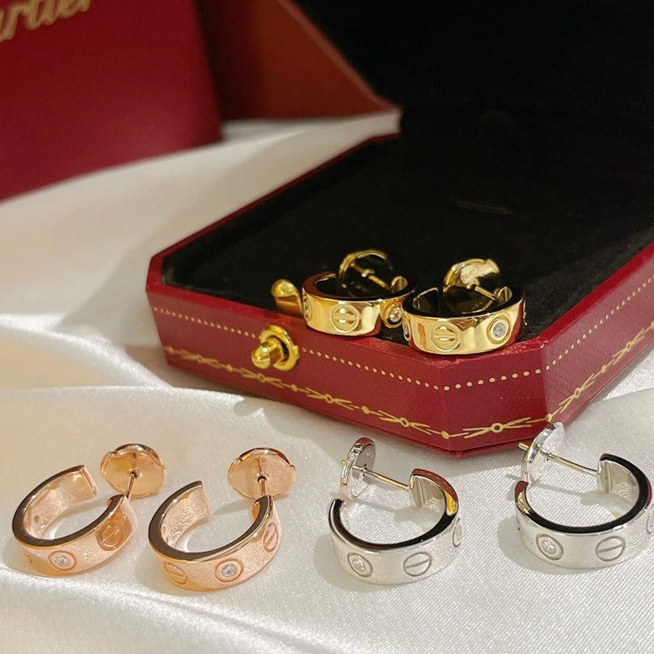 ??Loco?¡¥LOVE EARRINGS 5.7MM 2 DIAMONDS