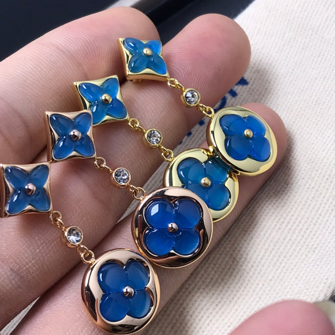 ??Loco?¡¥STAR AND SUN AGATE DIAMOND EARRINGS