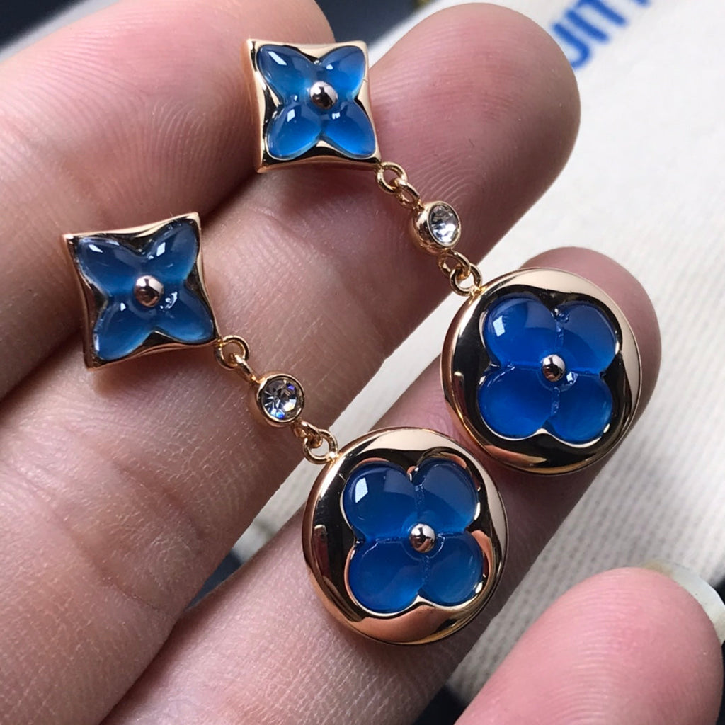 ??Loco?¡¥STAR AND SUN AGATE DIAMOND EARRINGS