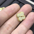 ??Loco?¡¥CLOVER MINI 9.5MM LASER EARRINGS