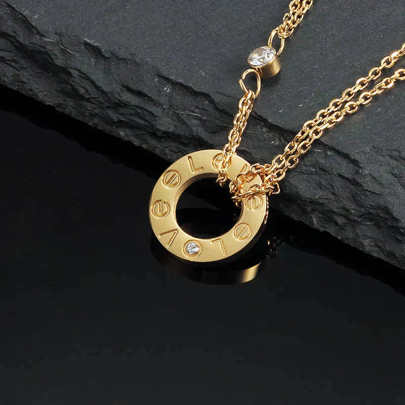??Loco?¡¥LOVE NECKLACE 16MM 2 DIAMONDS