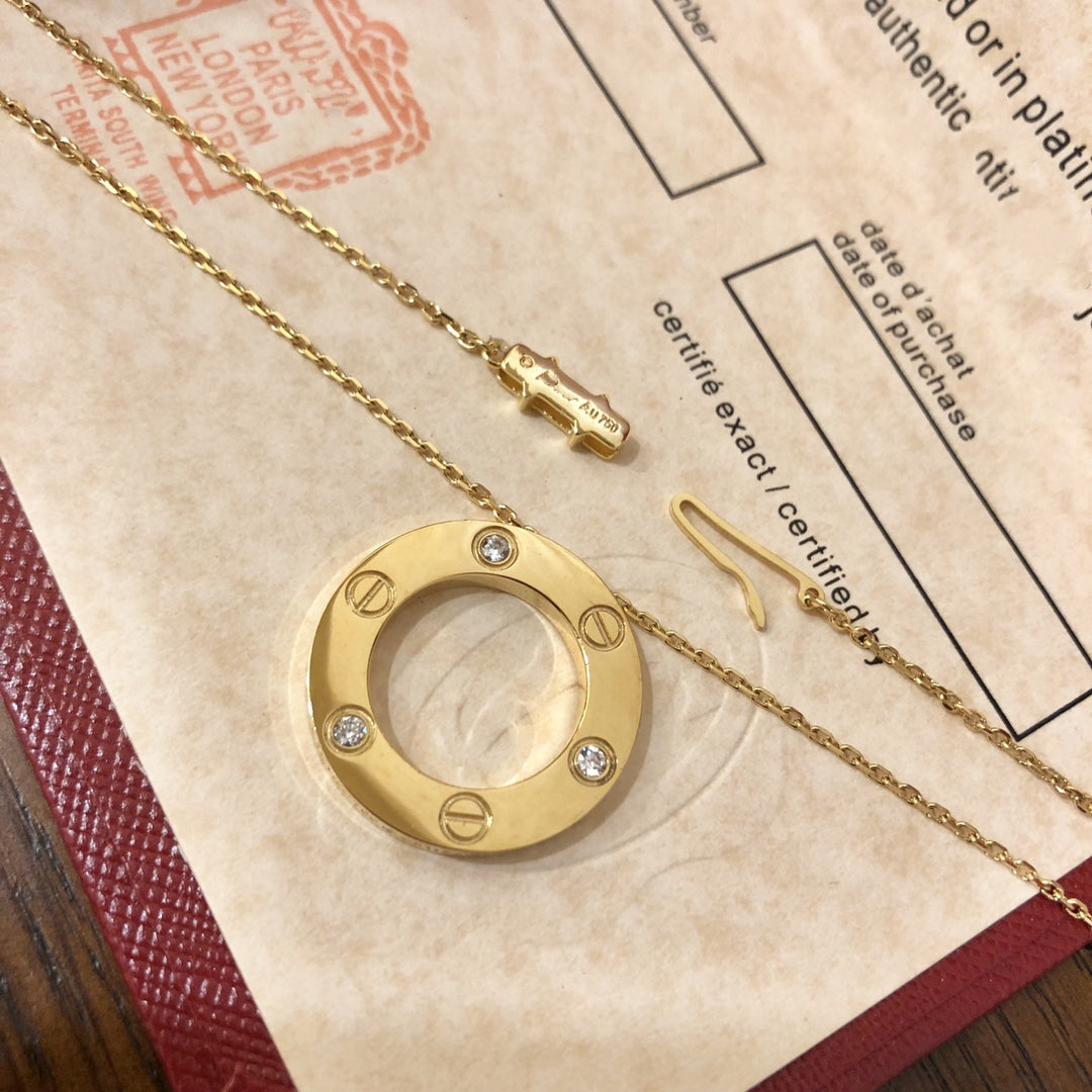 ??Loco?¡¥LOVE NECKLACE 16MM 3 DIAMONDS