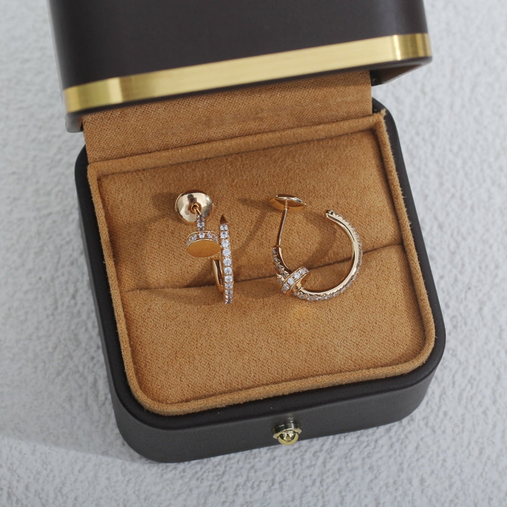 ??Loco?¡¥JUSTE EARRINGS 12.75MM PINK GOLD DIAMOND