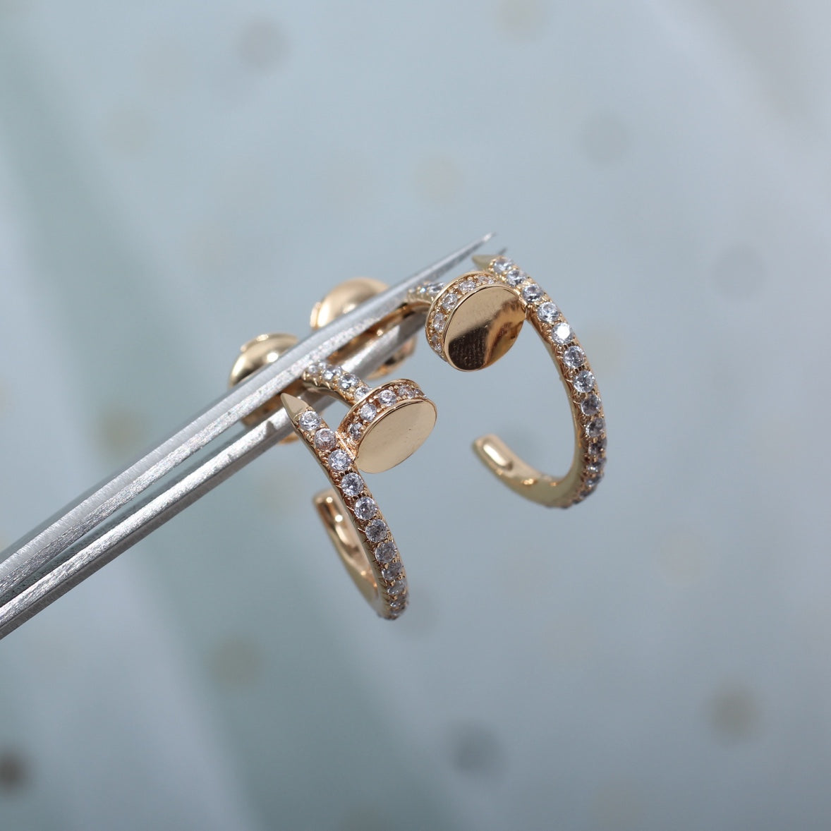 ??Loco?¡¥JUSTE EARRINGS 12.75MM PINK GOLD DIAMOND